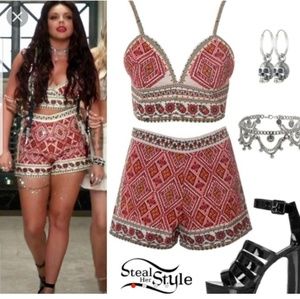 Glamorous embroidered crop top